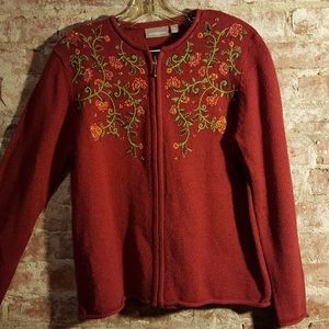 Croft & Barrow Embroidered Sweater
